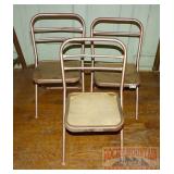 3 Vintage Child Size Folding Chairs.
