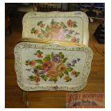 3 Vintage Folding Trays.