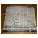 Printed Tin Newspaper Pages.