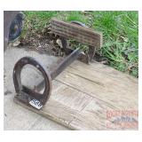 Neat Horse Shoe Boot Scraper on Board.