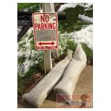 2 Sand Bags & NO Parking Sign.