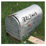 Large Galvanized Mail Box.