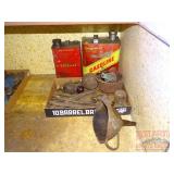 Vintage Automotive Parts & Gas Cans.