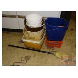 Buckets & Small Broom.