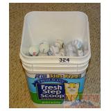 Asst. Golf Balls in Plastic Bucket. Asst. Golf Balls in Plastic Bucket.