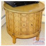 High End Round Side Table W/ Storage.