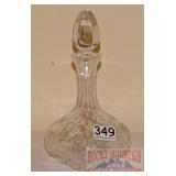 Fancy Lead Crystal 10.5" Decanter.