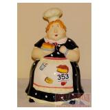 Porcelain Chef 12" Cookie Jar.