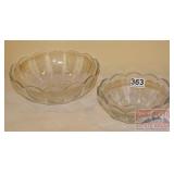 2 Vintage Lead Crystal Serving Bowls. 2 Vintage Lead Crystal Serving Bowls.
