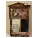 Wall Mount Mirror W/ Chef Shadowbox. Wall Mount Mirror W/ Chef Shadowbox.