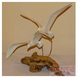 John Perry Double Sea Gull Sculpture.