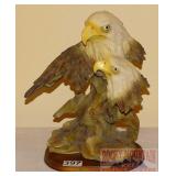 Composition Bald Eagle Sculpture.  12" high.