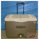 Rubbermaid Rolling Cooler. 18X26X13. Rubbermaid Rolling Cooler. 18X26X13.