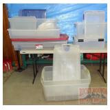 Asst. Clear Plastic Storage Crates & Containers. Asst. Clear Plastic Storage Crates & Containers.