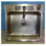Stainless Steel Sink W/ Faucet. 22.5'X22'. Stainless Steel Sink W/ Faucet. 22.5'X22'.