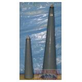 2 Neat Pottery Tiki Torches. Tallest is 41'. 2 Neat Pottery Tiki Torches. Tallest is 41'.