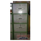 Metal 4 Drawer Locking Storage Cabinet.