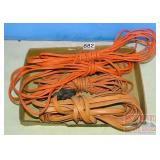 4 Asst. Orange Extension Cords. 4 Asst. Orange Extension Cords.