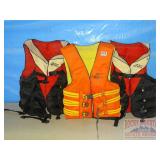 3 Medium Life Jackets. 3 Medium Life Jackets.