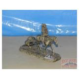 Neat 1974 Pewter Signed Indian Sculpture. Neat 1974 Pewter Signed Indian Sculpture.