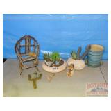 Small Rocker, Planter, Faux Cactus & More.