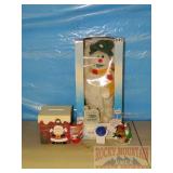 Animated Frosty & Other X-Mas Decorations.