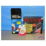 Revlon Hair Dryer, Space Bags & Air Freshener. Revlon Hair Dryer, Space Bags & Air Freshener.