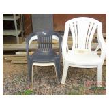 4 Plastic Chairs. 4 Plastic Chairs.