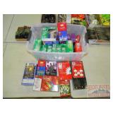 Large Assortment of X-Mas Lights in Tote. Large Assortment of X-Mas Lights in Tote.