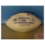 Autographed Hall of Fame Football.