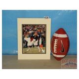 John Elway NFL Photograph & Nike Football. John Elway NFL Photograph & Nike Football.