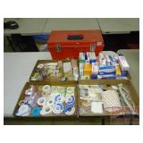 Lots of Asst. First Aid Items & Tool Box. Lots of Asst. First Aid Items & Tool Box.