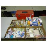 Lots of Asst. First Aid Items & Tool Box.