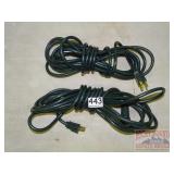 2 Green 25' Extension Cords. 2 Green 25' Extension Cords.