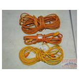 3 Asst. Orange Extension Cords. 3 Asst. Orange Extension Cords.
