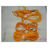 4 Asst. Orange Extension Cords. 4 Asst. Orange Extension Cords.