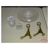 Cambridge Center Bowl, Lead Crystal & Brass. Cambridge Center Bowl, Lead Crystal & Brass.