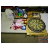 Dart Board, Toy Guns, Stuffed Dog & More. Dart Board, Toy Guns, Stuffed Dog & More.