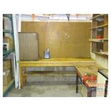 Large Wooden Work Bench. Large Wooden Work Bench.