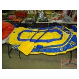Blue & Yellow 713 Inflatable Raft. Blue & Yellow 713 Inflatable Raft.