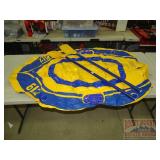 Blue & Yellow 612 Inflatable Raft. Blue & Yellow 612 Inflatable Raft.