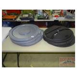 9 Asst. Rubbermaid Trash Can Lids. 9 Asst. Rubbermaid Trash Can Lids.