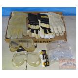 Work Gloves & Safety Glasses. Work Gloves & Safety Glasses.