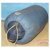 Blue Backpacking Sleeping Bag. Blue Backpacking Sleeping Bag.