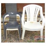 4 Plastic Chairs. 4 Plastic Chairs.