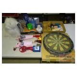 Dart Board, Toy Guns, Stuffed Dog & More. Dart Board, Toy Guns, Stuffed Dog & More.
