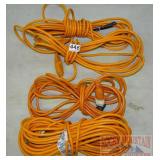 4 Asst. Orange Extension Cords.