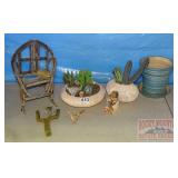 Small Rocker, Planter, Faux Cactus & More. Small Rocker, Planter, Faux Cactus & More.