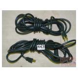 2 Green 25' Extension Cords. 2 Green 25' Extension Cords.