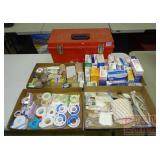 Lots of Asst. First Aid Items & Tool Box. Lots of Asst. First Aid Items & Tool Box.